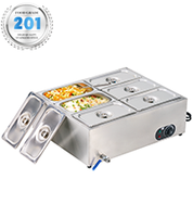 Serveur de buffet électrique en acier inoxydable pour le comptoir Chauffe-plats chauds pour le camion de nourriture pour garder la soupe au chaud