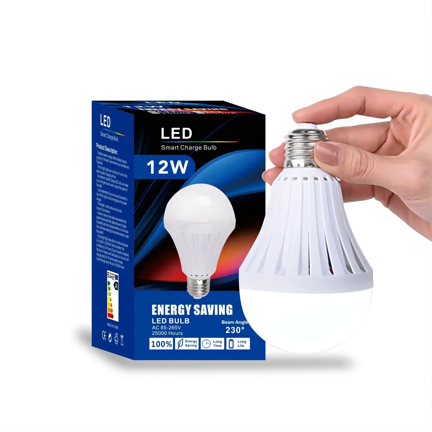 5W 7W 9W 12W E27B22ホルダー15W18W電球ランプ緊急アンポールボンビロス充電式LED電球、LED電球、緊急LED電球