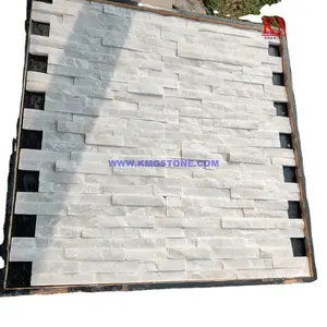Onyx White Natural Slate Stone Tiles for Exterior Wall Cladding Culture Stone for Courtyard Asian Design Style