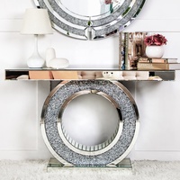 Vente en gros de meubles de salon de luxe modernes Table console avec cadre en bois massif et miroir