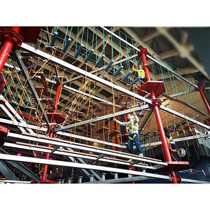 Équipement <span class=keywords><strong>de</strong></span> parc d'aventure en corde haute suspendue personnalisé pour l'intérieur, parcours d'aventure stimulant pour les 6 ans et plus, <span class=keywords><strong>construction</strong></span> en alliage métallique, 20+ éléments - Product Image 3