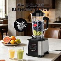 Blender Sokany High Speed Stainless Steel 6000W BARDEFU 3 in 1 9525 Motor Tembaga Murni Komersial Pemanas