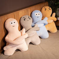 Coussin en peluche en velours côtelé mignon, coussin de soutien émotionnel en forme de poupée, jouet doux humanoïde Kawaii, vente en gros personnalisée