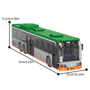 66035 CITY <span class=keywords><strong>BUS</strong></span> créatif MOC assembler bloc briques modèle de voiture enfants Collection éducative bloc de construction ensemble en plastique jouet cadeau - Product Image 6