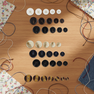 Perline in Plastica ABS con Bottone a Pressione, Design a Quattro Fori, Nere e Bianche, Ecologiche, Effetto Madreperla di Alta Qualità - Product Image 3