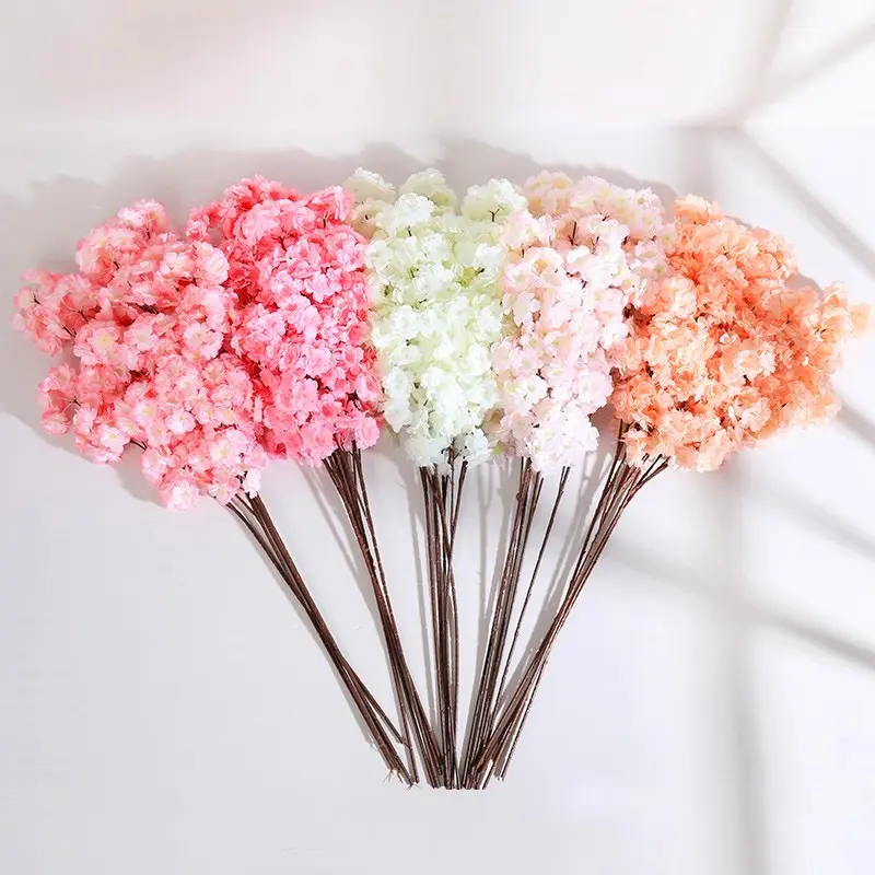 Faux Artificial Cherry Blossom Artificial Flowers Cherry Blossom Branches Artificial Sakura Cherry Blossom