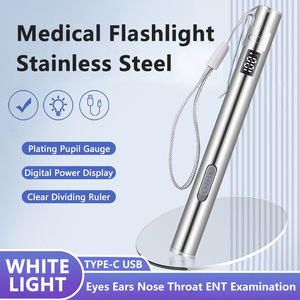 Lampe de poche médicale <span class=keywords><strong>USB</strong></span> lumière blanche <span class=keywords><strong>LED</strong></span> infirmière lampe-stylo jauge d'élève règle de division stylo lumière infirmière médecin yeux examen ORL - Product Image 2