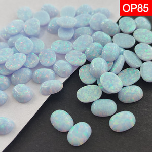โอปอลสังเคราะห์ทรงหลังเบี้ย สีไฟ โอปอลรูปไข่ สำหรับงาน DIY เครื่องประดับทำมือ - Product Image 6