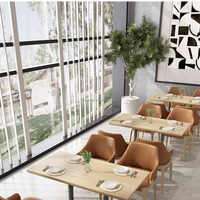 Chaises et Tables de restaurant Salle à manger plateau rectangulaire en céramique base de table en aluminium Ensemble de table à manger en marbre moderne
