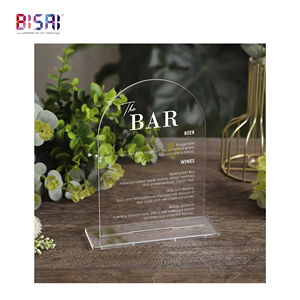 Arche de bar givrée de haute qualité, panneau personnalisé pour fête de mariage, panneaux d'arche de table en acrylique transparent - Product Image 6