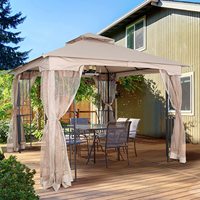 Tonnelle commerciale en aluminium Rome avec rideaux latéraux, chapiteau de jardin extérieur personnalisé