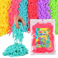 Vente en gros de jouets magiques en forme de ver, jouets anti-stress colorés à presser pour enfants, vente en gros de matériel de bricolage