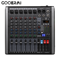 Mixer Audio Profesional Q6 6 Kanal dengan USB BT 5.0 Playback 99 Efek DSP 48V Phantom Power Output Utama AUX