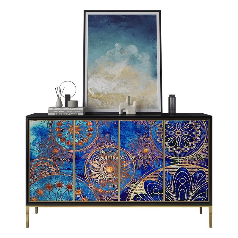 ตู้สี่ประตูสีฟ้าความยาว150*40*90ซม. สูง