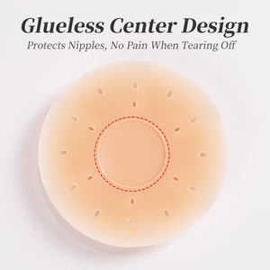 Женские многоразовые лепестки груди, полный охват, телесный силиконовый клей, бесшовные соски, пикантные соски, защита кожи сосков - Product Image 5
