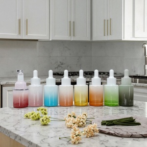 Botella de Vidrio con Gotero de 30 ml, Personalizada en Negro, Naranja y Azul, Multicolor, con Fondo Grueso y Tapa Serigrafiada para Uso Cosmético - Product Image 6