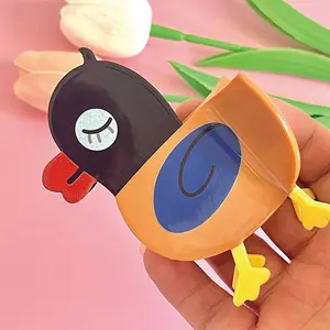 Qianjin Creatief Ontwerp 10Cm Eendenvorm Acetaat Haarklauw Clips Schattig Dier Meisje Klauw Clip Maatwerk