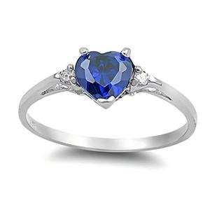 Cincin Wanita Mewah Berbentuk Hati dengan Zirkon Ungu Biru yang Dipadukan dengan Paduan Tembaga Berkilau yang Tidak Dapat Dihapuskan - Product Image 2