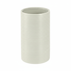 Portaspazzolino in gres Spirella 'Tube Ribbed' grigio 6 x 10,5 cm - Product Image 2