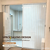 Porte accordéon moderne en PVC, installation sans perçage, étanche, pliante, coulissante, cloison intérieure pour salle de bain, cuisine, séparateur de pièce