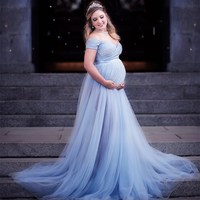 Superbe robe de maternité en forme de sirène pour les séances de photos et les occasions spéciales des femmes enceintes