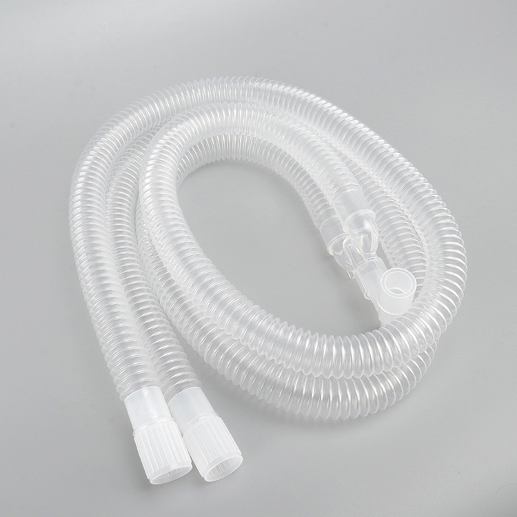 Tubo de circuito de respiración de anestesia de bajo precio, circuito de respiración de anestesia de silicona desechable médica