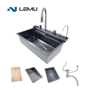 Cuisine moderne européenne à un seul bol en acier inoxydable multifonctionnel personnalisable <span class=keywords><strong>coin</strong></span> de comptoir intelligent deux nano cachés numériques - Product Image 2