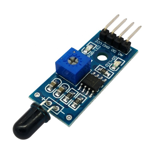 LM393 4 Pin IR Flame Detection Sensor Module Fire Detector Infrared Receiver Module for Robot Smart Car Diy Kit