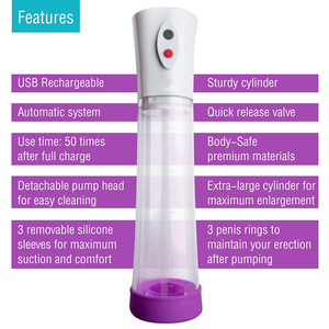 Instrumentos sexuales recargables, bomba de vacío eléctrica, masturbador, disfunción eréctil, dispositivo de vacío, masajeador de pene, Juguetes sexuales para hombres - Product Image 2