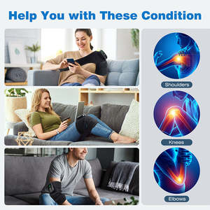 Ceinture de massage pour les genoux intelligente, électrique, de haute qualité, fabriquée en Chine, marque OEM, chaleur, télécommande sans fil, soulagement de la douleur de l'arthrite, vibration - Product Image 3