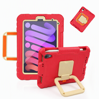 Étui de tablette pour enfants en silicone résistant aux chocs HGD avec protection à 360° °   Sangle de transport rotative pour iPad 10.2 A16 10/11e génération Air Pro 11 Mini 6 7 9.7