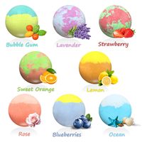Bombes de bain rondes bio pour enfants et femmes avec jouets surprise et fonction lumineuse, coffret cadeau de luxe aux huiles essentielles 100g