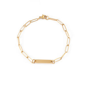Dropshipping nueva llegada acero inoxidable 18K PVD sin deslustre logotipo personalizado encanto colgante pulsera - Product Image 4