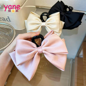 Pinzas para el pelo con lazo de doble cara de gran tamaño, pinzas de tiburón para el pelo en espiral de satén de Corea - Product Image 3