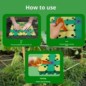 Vente chaude <span class=keywords><strong>carré</strong></span> épissage jardin jardinage planche de plantation outil d'espacement des graines de légumes modèle de semis de jardin peut être vendu plancher - Product Image 3