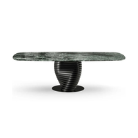 Tables d'appoint en marbre personnalisées Table d'appoint de forme ronde avec cadre en métal Table basse avec meubles de maison pour salon salle à manger
