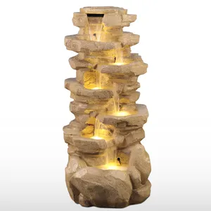 large size rockery water fountain feng shui style for home and garden decoration