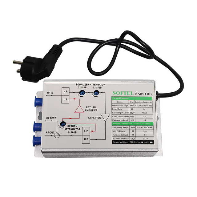 87-860MHz Indoor CATV Amplifier with Return Path Mini RF Amplifier