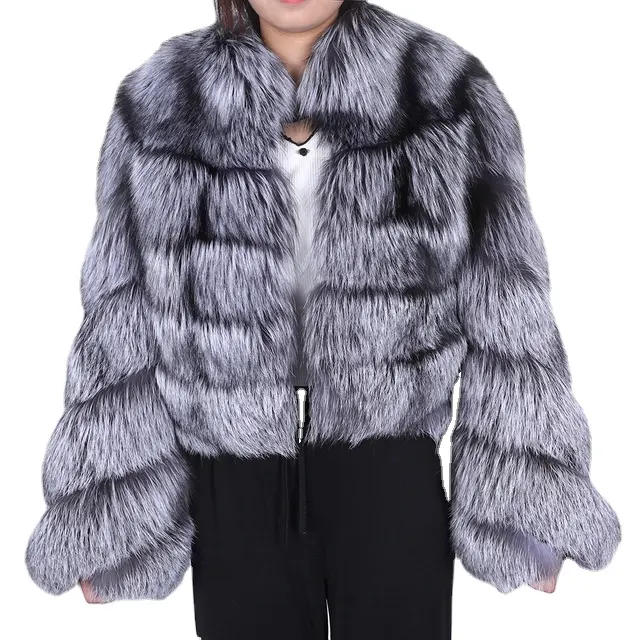 2021新しいヨーロピアンスタイルの冬の女性の本物のキツネの毛皮のコート冬の本物の毛皮のジャケット