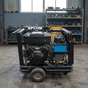 Compresseur d'air rotatif à vis portable 13 bars 40 CFM à essence, moteur Vanguard 18 CV, machine à air mobile pour travaux extérieurs - Product Image 1