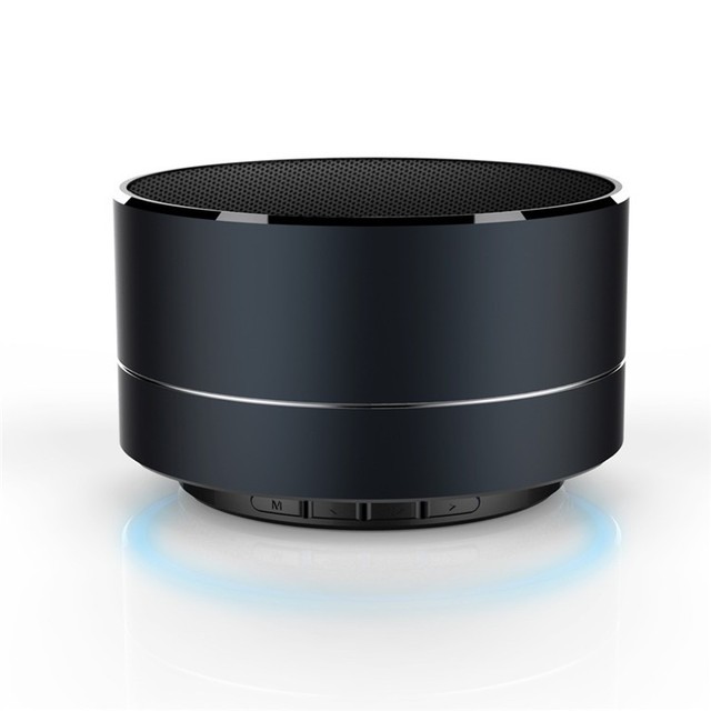 Factory Wholesale A10 Wireless Bluetooth Speaker Custom Logo Mini Metal Speaker Portable Outdoor Music Player with LED Light