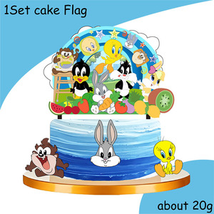 Décorations de fête d'anniversaire sur le thème des Looney Tunes, gobelets en papier, assiettes, pailles, fournitures pour fête d'anniversaire d'enfants, baby shower - Product Image 5