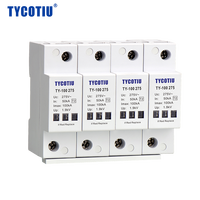 TYCOTIU TY-100 275 3+1 T2 Type 2 Dispositif de protection contre les surtensions en plastique 100kA MOV Classe industrielle II/C