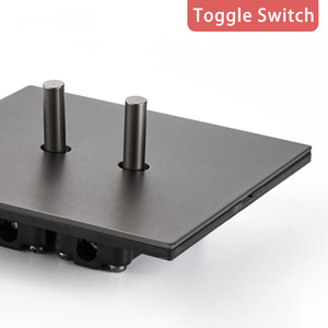 Retro Luxury Gold <strong>Switch</strong> and <strong>Toggle</strong> Control <strong>Switch</strong> with Stainless Steel Panel <strong>Switch</strong>, 3 Gang 2 Way 110-250 V - Product Image 1