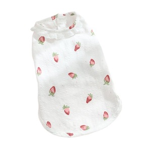 <b>Cat</b> Vest Fresh Strawberry White Summer Breathable Pet <b>Clothes</b> For <b>Cats</b> - Product Image 5