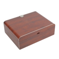 Boîte à montres portable en bois, faite à la main, avec 2 emplacements de rangement et doublure en velours pour hommes et femmes, logo personnalisé