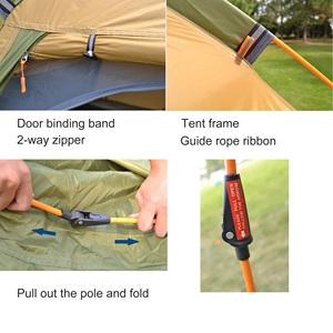Carpa Automática <span class=keywords><strong>Desert</strong></span>&<span class=keywords><strong>Fox</strong></span> para 3-4 Personas, Fácil de Armar, para 4 Estaciones, Ideal para Viajes Familiares y Excursionismo - Product Image 4