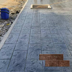Adoquín de Hormigón Estampado con Textura de Pizarra Rústica en Gris Terracota, <span class=keywords><strong>Baldosas</strong></span> de Cemento Entrelazadas Duraderas para Plazas y Aceras - Product Image 4