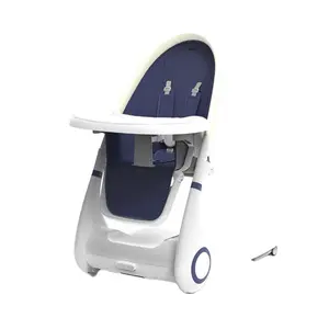 Chaise haute pour bébé avec roues 4 en 1 Chaise d'alimentation portable pour bébé