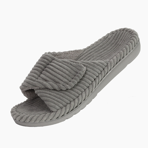 Da <span class=keywords><strong>donna</strong></span> con supporto per arco ortotico Fuzzy regolabile Open Toe House ortopedico peloso pantofole da <span class=keywords><strong>donna</strong></span> - Product Image 1